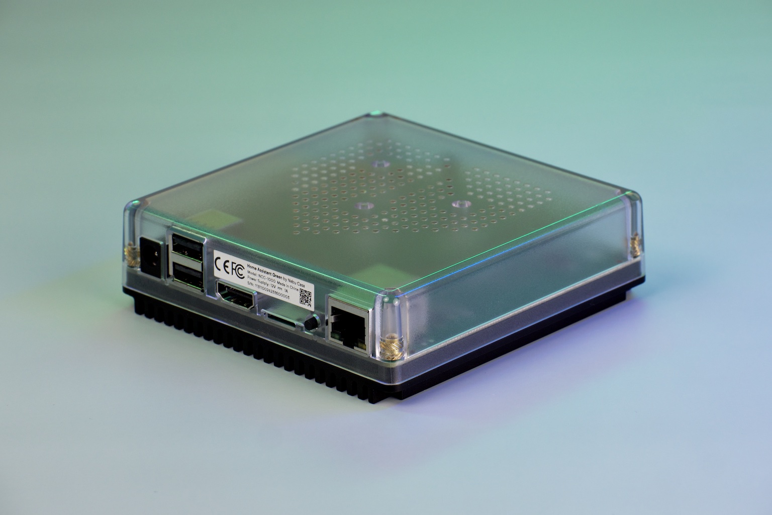 Home Assistant Green Rear Ports and Enclosure